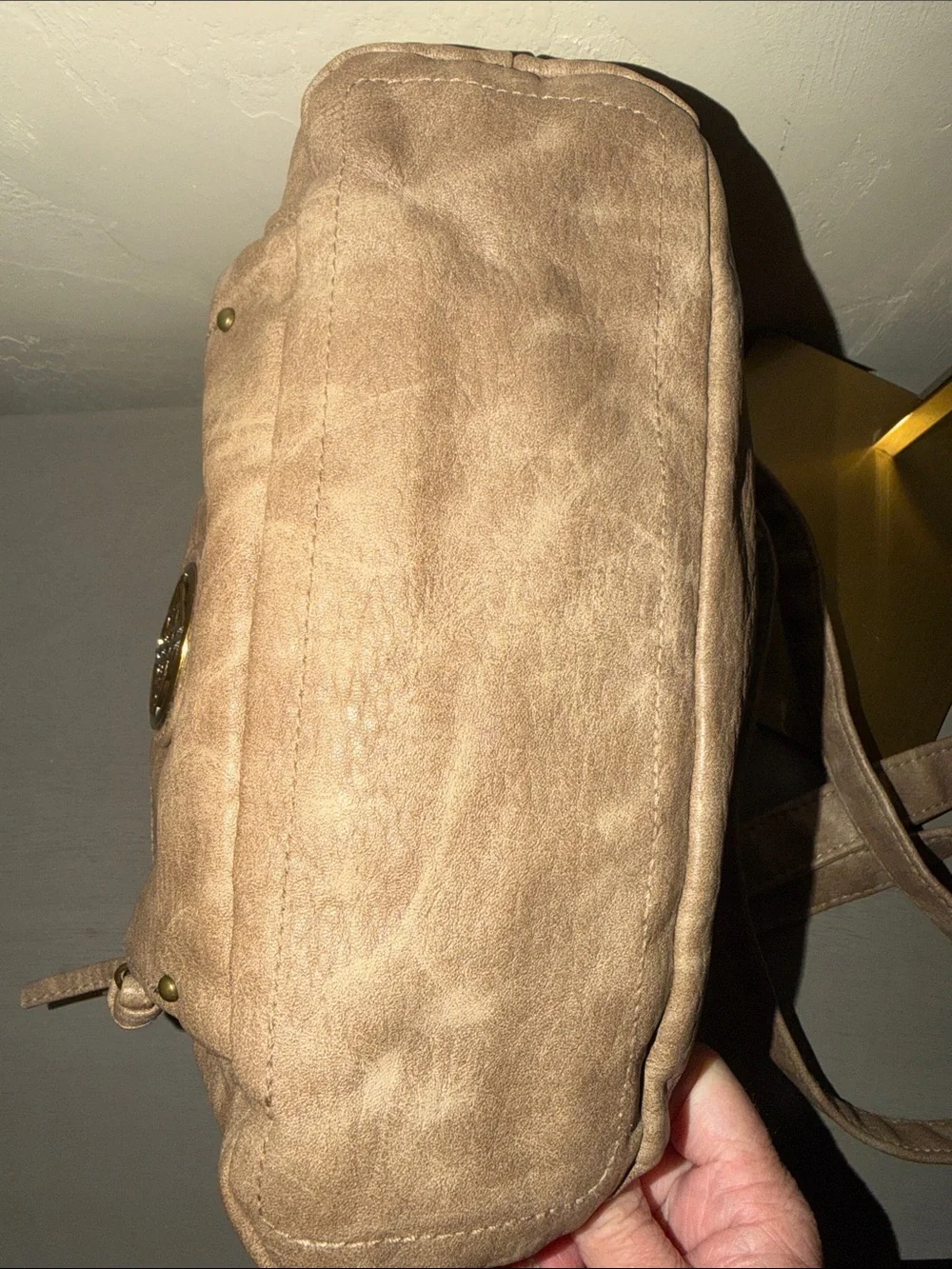 Stone Mountain Accessories Taupe Shoulder Bag with Adjustable Strap